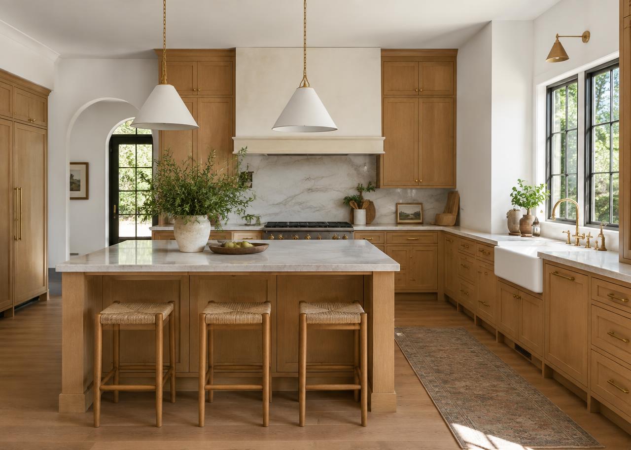 Renovated kitchen with custom cabinetry